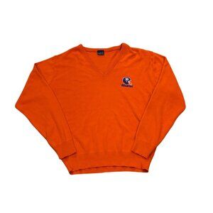 Vintage 1980's Denver Broncos Garan V-Neck Sweater Orange Men's Large